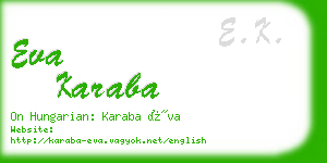 eva karaba business card